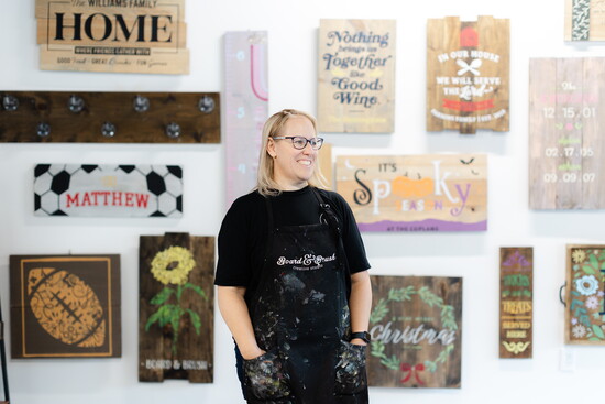 Aimee Remington, owner of Board and Brush Aiken