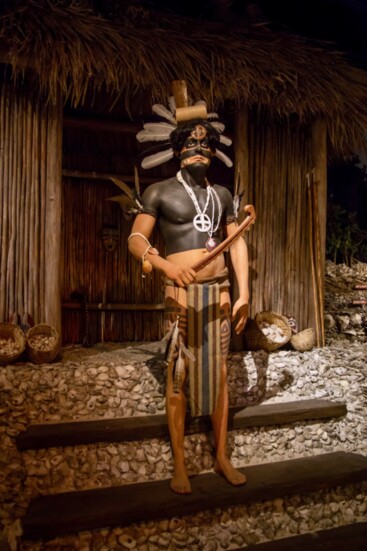 Paradise Found: 6,000 Years of People on Marco Island includes a life-size Calusa village that depicts the daily life and customs of Marco Island’s early peo