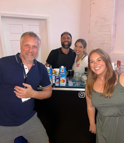 Troy Teeboom (KUR Spa), Jared Gonsalves (That's My Bartender), Cait Silk (Cait's Crew), and Allison Lamagna (Provident Bank)