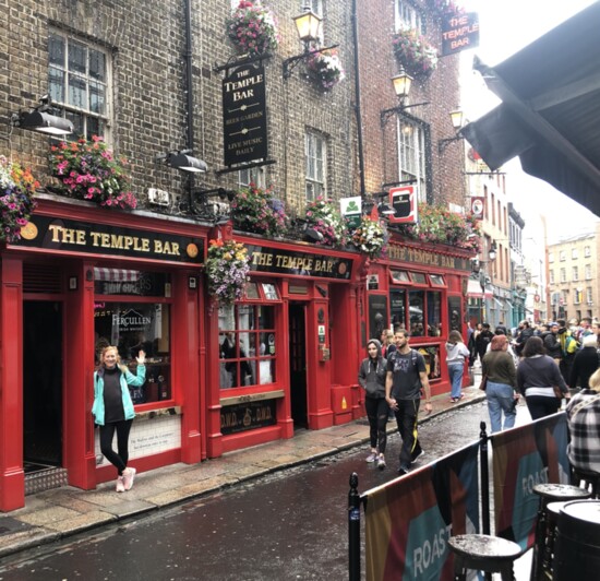 The Temple Bar in Dublin, home to the largest whiskey collection in Ireland