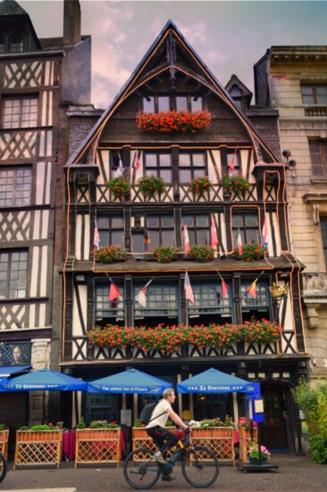 The town of Rouen retains old-world charm.