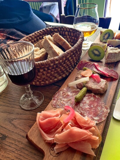 A charcuterie lunch. 