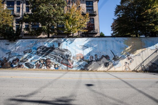 This mural is a tribute to Chamblee's unique history.