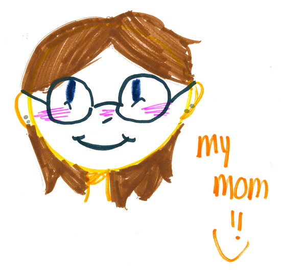 Child's drawings of "What makes you happy." Courtesy of Kids4Kids Gallery via CASA.