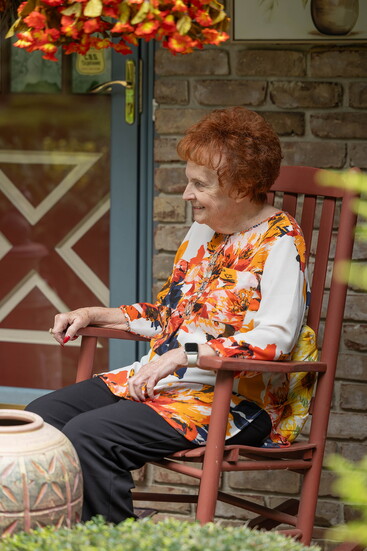 Client of Just-In Home Care. Photo Credit: Kerry Dietz