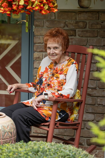 Client of Just-In Home Care. Photo Credit: Kerry Dietz