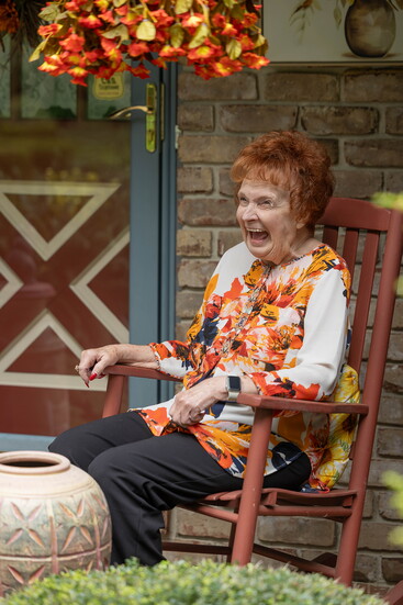 Client of Just-In Home Care. Photo Credit: Kerry Dietz