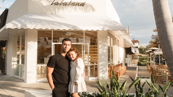 Francois Reihani with his niece, Charlotte, at La La Land Brentwood 