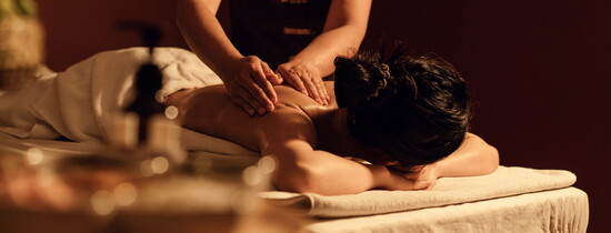 Woman getting a massage.