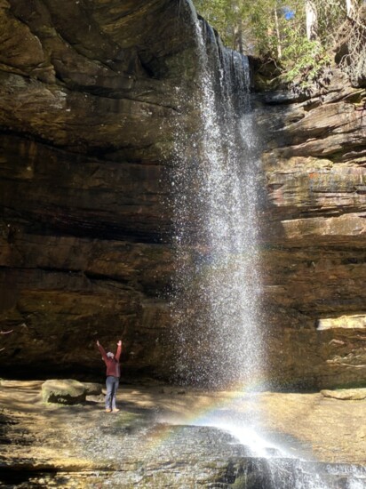 Play in the waters of Northrup Falls at the Colditz Cove Natural Area.