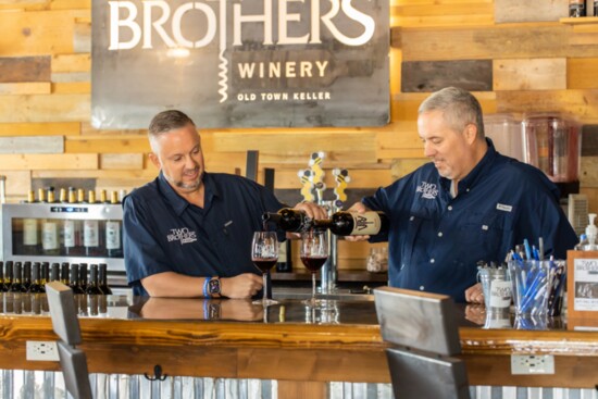 Eddie and Brian Kirkwood are the namesakes of Two Brothers Winery.