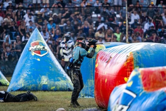 Achieving at the challenging sport of paintball. 