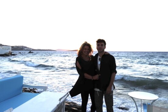 Mother and son captured on the beach.