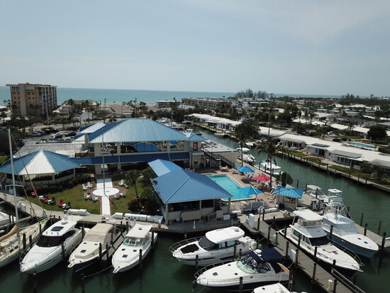 Aerial view of the Venice Yacht Club