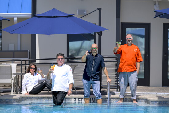 Chefs poolside at the Venice Yacht Club!