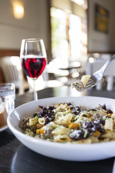 Penne with Local Squash and Sausage