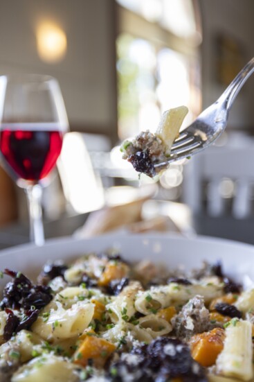 Penne with Local Squash and Sausage