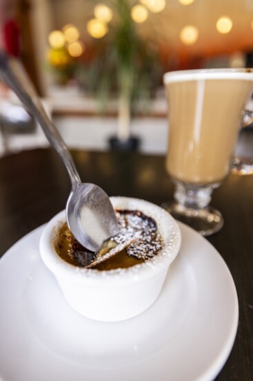 PSL Crème Brûlée with an Irish Coffee makes a perfect dessert