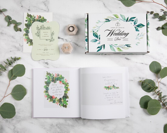 A Cardkive wedding keepsake book