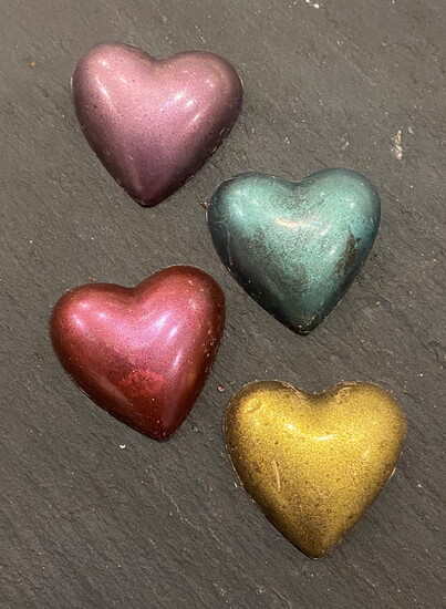 solid chocolate hearts