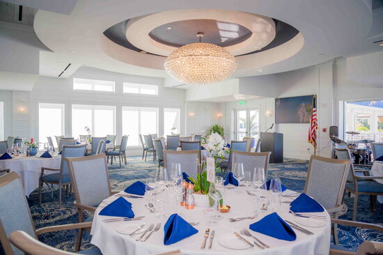 The elegant Harbour Room is perfect for weddings and larger social events.