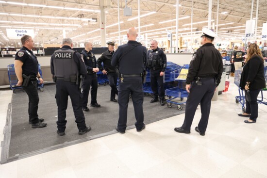 West Chester Police Officers gather at Meijer to shop for holiday gifts with kids.