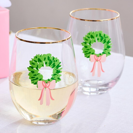 Heart2Home Gifts Rosy Wreath Wine Glasses 