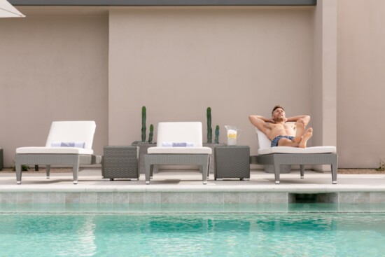 Relaxing poolside at Civana 
