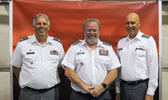 (l to r): Captain Steven Burns, Major Mike Wissing and Major Bruce McLellan. Photo credit: Sierra Confer