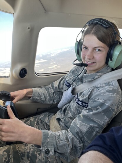 Cadet 1st Lt. Taylor Goodrich is set to earn the General Carl A. Spaatz Award by December 2025, an award earned by only 0.5% of CAP Cadets. Pc: Mike Wissing