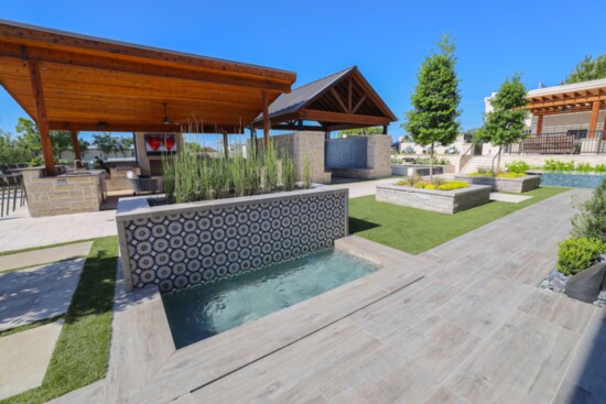 Claffey Design Center courtyard: your one stop shop for the some of the most inspiring pool designs around.