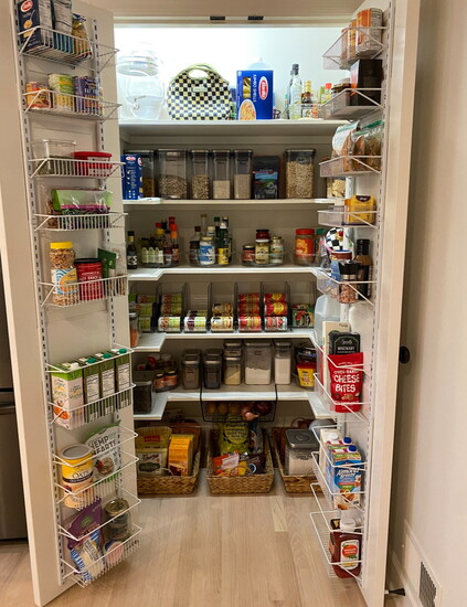 A pantry after Christine DiGiovanni organized it