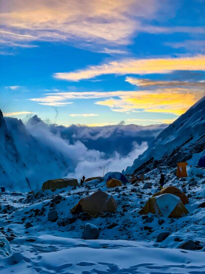 Sunset at Camp 2 on Everest