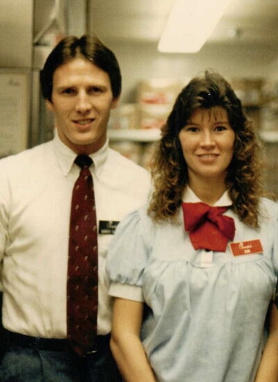 Barry & Kim when they were working at their first ever Chick-fil-A in Gadsden, AL in 1987