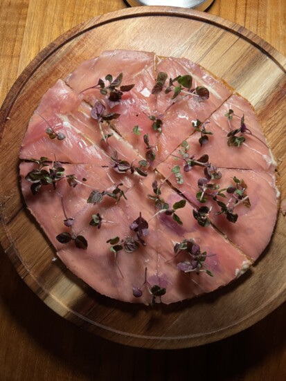 The Bluefin Tuna Pizza at SET Steak & Sushi