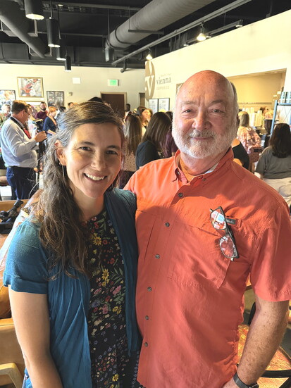 Jamie Clark Stoneham with Vienna Coffee Founder John Clark