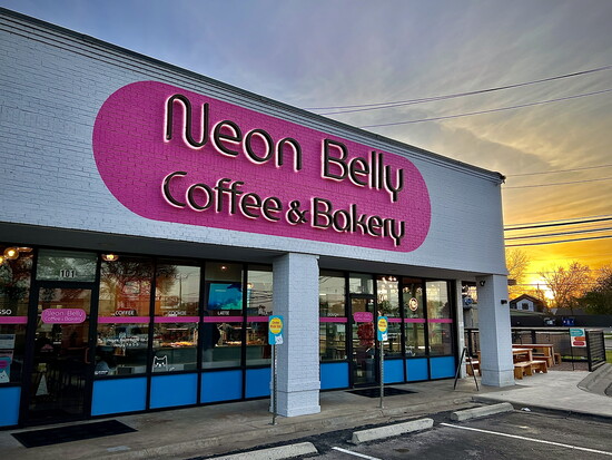 The exterior of Neon Belly.