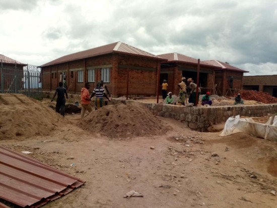 The Do Good Health Clinic, funded by Land of a Thousand Hills franchise, shown near completion
