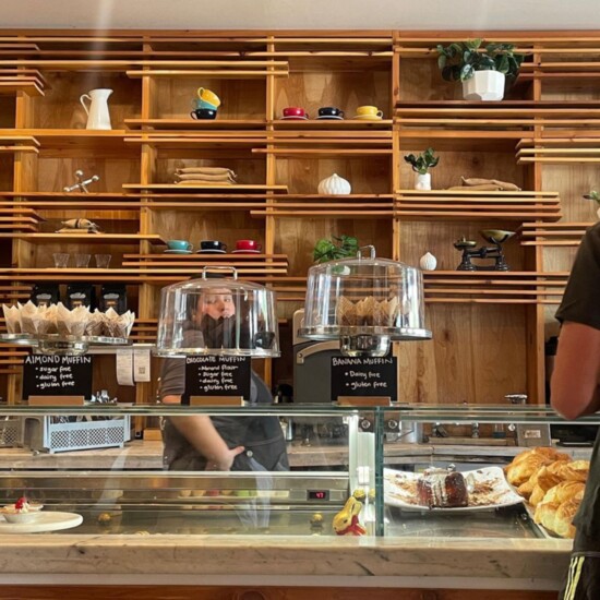 Treats behind the counter at Levure Bakery