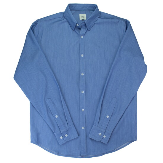 A refined take on casual tailoring, this deep indigo stretch denim shirt combines the structure of classic shirting with the ease of flexible fabric ($99).