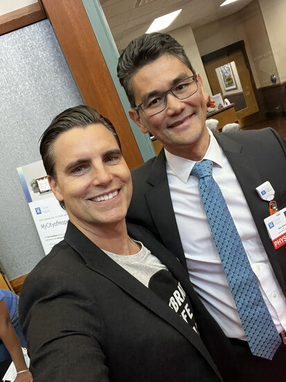 Colin Egglesfield with Dr. Alan H. Bryce