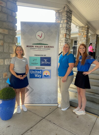 United Way of Warren County staff at the Annual Miami Valley Gaming Golf Outing that benefits their organization. 
