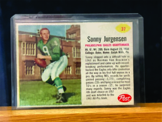 Early 60's Philadelphia Eagles Sonny Jurgensen