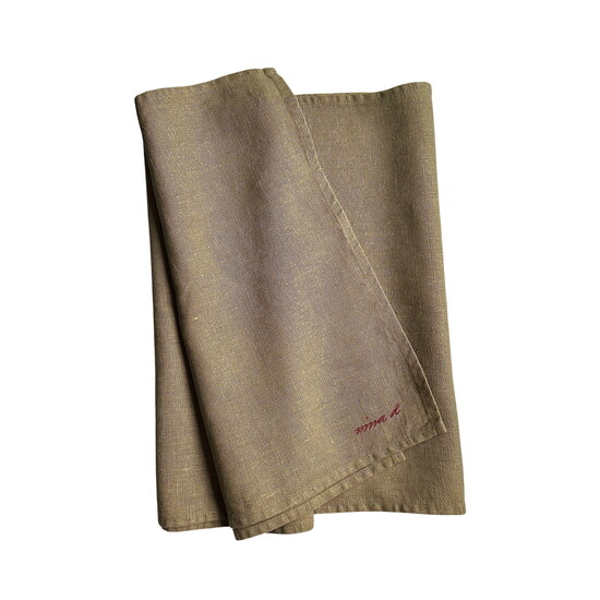 Linen Table Runner in Olive by Nina D