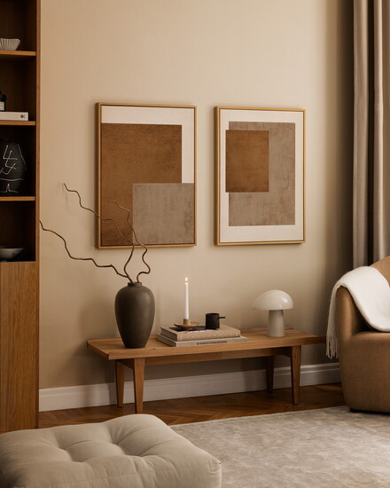 Perfect pair abstract canvas by Desenio