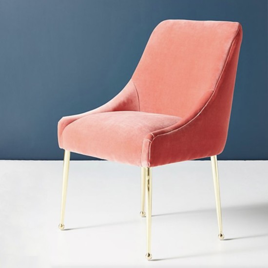 Velvet Elowen Chair in Blossom, $398. Anthropologie.com