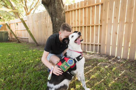 Blake (21) with Comfort Dog Charlie