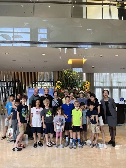 The Colp family says goodbye to friends before leaving China