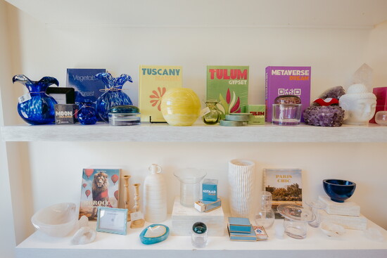 Decor items on display at Elizabeth Lamont