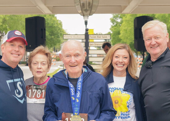 Mayor Norton, Nick O'Conner and his wife, Stacey Scott & Skip Breeser
